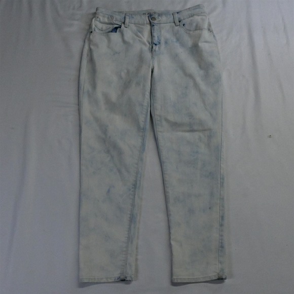 Chicos .5 /‎ 6 Ankle Slim Light Acid Wash Stretch Denim Womens Jeans - Picture 1 of 7